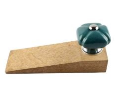 Solid Forest Green Square Ceramic Door Stopper
